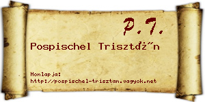 Pospischel Trisztán névjegykártya